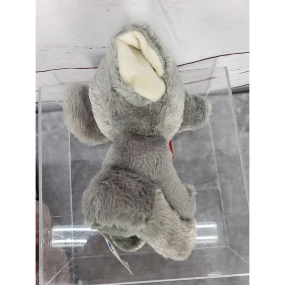Hug Fun Jungle Elephant 272376 Gray with Red Bow Blue Glitter Eyes plush stuffed - Picture 5 of 11